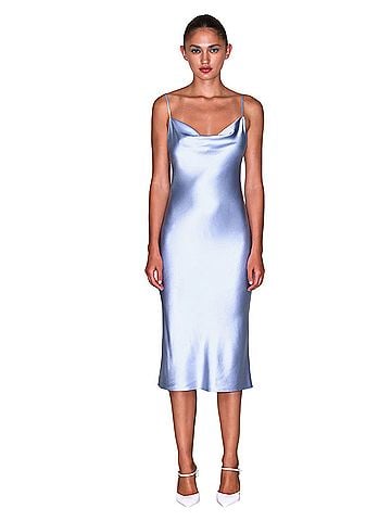 fleur du mal Silk Cowl Slip Dress Cocktail Dress (view 1)