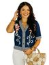 THML Floral Blue Pink Cardigan Size S - photo 7