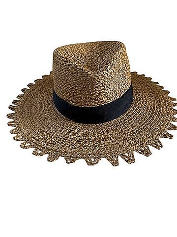 Eric Javits Natural Straw Fedora Hat (view 1)