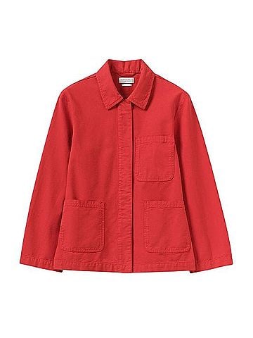 TOAST Garment Dyed Twill Button Front Cotton Canvas Utility Jacket Jacket (view 2)