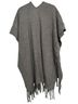 Ann Taylor Gray Open-Front Fringe Shawl Poncho - photo 2