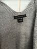 Ann Taylor Gray Open-Front Fringe Shawl Poncho - photo 3