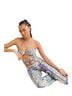 Oceanus Floral Blue Purple Jumpsuit Size L - photo 2