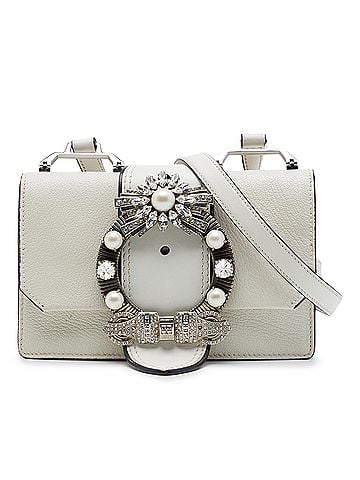 Miu Miu Goatskin Madras Soft Calf Crystal Embellished Crossbody (view 1)