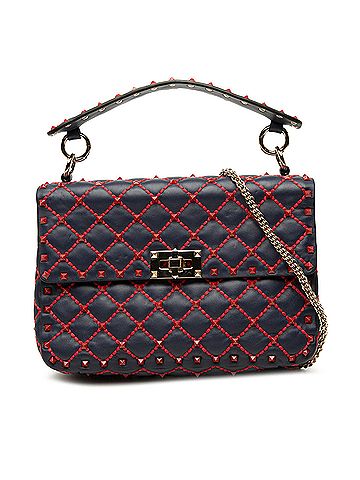 Valentino Medium Nappa Rockstud Spike Satchel (view 1)