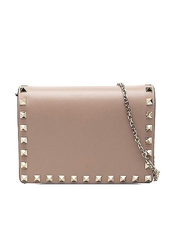 Valentino Leather Rockstud Chain Pouch (view 1)