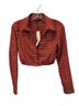 Zara Checkered-gingham Red Orange Yellow Jacket Size S - photo 1