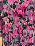 Talbots 100% Polyester Floral Pink Purple Casual Dress Size 14 - photo 3
