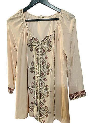 En Creme Long Sleeve Blouse (view 1)