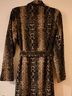 Shinestar Snake Print Black Brown Tan Denim Jacket Size XL - photo 6