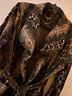 Shinestar Snake Print Black Brown Tan Denim Jacket Size XL - photo 7
