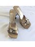 Nine West Floral Gold Sandals Size 8 - photo 5
