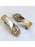 Nine West Floral Gold Sandals Size 8 - photo 3
