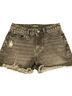 Express Black Denim Shorts Size 23 waist - photo 1