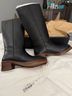 FRYE 100% Leather Black Boots Size 7 1/2 - photo 4