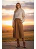 J.Crew 100% Polyester Polka Dots Brown White Casual Skirt Size M - photo 3