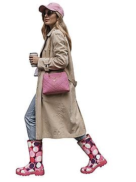 Coach Pink Logo Rain Boots (view 1)
