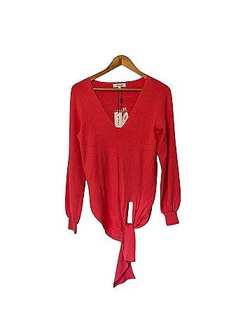 Milly Tie Front V-Neck Top Casual Sweaters (view 2)