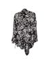 Calessa 100% Polyester Floral Black White Blouse Size XL - photo 2