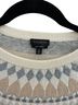 Talbots 100% Cashmere Argyle Multi Color Ivory Tan Gray Cashmere Pullover Sweater Size M - photo 2
