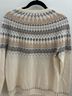 Talbots 100% Cashmere Argyle Multi Color Ivory Tan Gray Cashmere Pullover Sweater Size M - photo 6