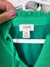 J.Crew 100% Polyester Green Short Sleeve Blouse Size XS - photo 3