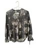 Ann Taylor 100% Polyester Floral Black Gray Long Sleeve Blouse Size S (petite) - photo 1