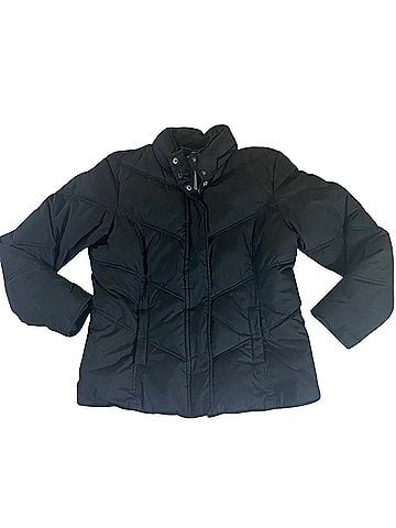 Gap Black Full Zip Wiinter Puffer, No Hood Jacket (view 1)