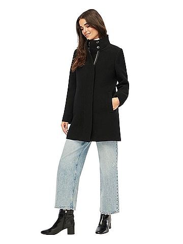 J.Crew City Button Neck Wool Blend Coat (view 1)