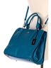 Coach 100% Leather Blue Teal Gold Leather Tote One size - photo 9