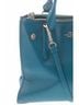 Coach 100% Leather Blue Teal Gold Leather Tote One size - photo 8