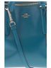 Coach 100% Leather Blue Teal Gold Leather Tote One size - photo 7