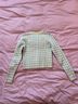 Zara Checkered-gingham Yellow Blue Long Sleeve Top Size S - photo 5