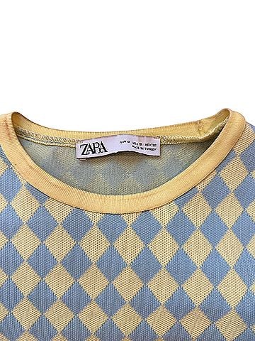 Zara Argyle Long Sleeve Top (view 2)