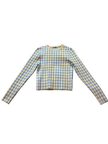 Zara Argyle Long Sleeve Top (view 1)