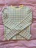 Zara Checkered-gingham Yellow Blue Long Sleeve Top Size S - photo 3