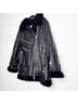 The Arrivals 100% Lambskin 100% Lambswool 100% Cotton Solid Black Jacket Size M - photo 10