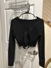 Signature 8 100% Polyester Black Long Sleeve Blouse Size M - photo 3