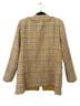 Ann Taylor 85% Polyester 15% Acrylic 100% Polyester Checkered-gingham Yellow Blue White Blazer Size 4 - photo 2