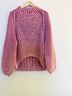 Free People 100% Cotton Graphic Solid Pink Pullover Sweater Size XL - photo 3