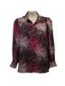 Equipment 100% Polyester Print Black Pink Long Sleeve Blouse Size XL - photo 1