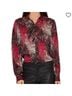 Equipment 100% Polyester Print Black Pink Long Sleeve Blouse Size XL - photo 10