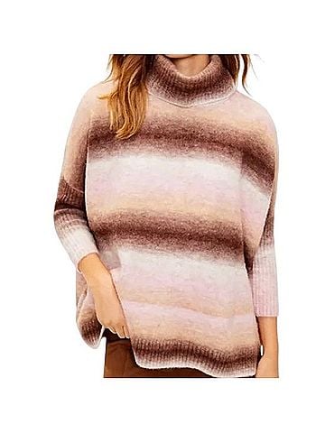 LOFT The Original Striped Cowlneck Sweater Sweater Vest (view 2)