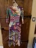 ETRO 100% Viscose Paisley Multi Color Cocktail Dress Size S - photo 3