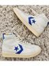 Converse White Blue Purple Yellow Sneakers Size 8 - photo 3