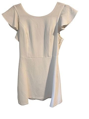 BCBGeneration optic white ruffle mini dress Cocktail Dress (view 1)