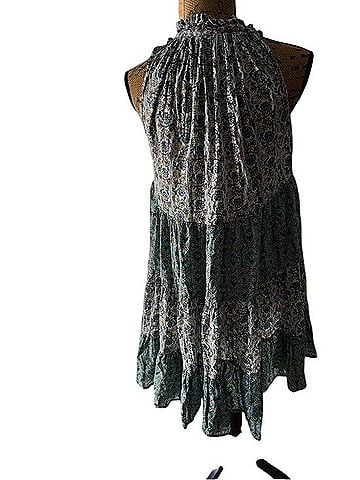 Ro's Garden Boho Tiered Halter Dress Casual Dress (view 2)