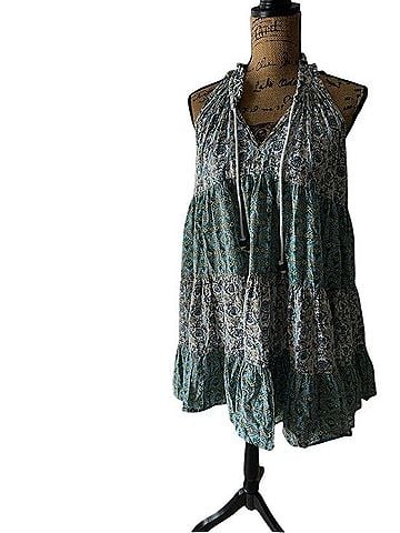 Ro's Garden Boho Tiered Halter Dress Casual Dress (view 1)