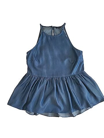 Kaari Blue Sleeveless Blouse (view 1)