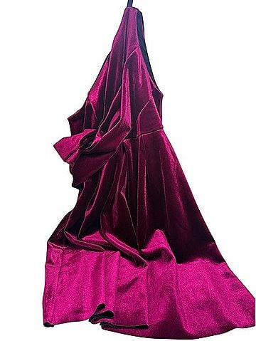 ASOS velvet bare shoulder prom midi dress Cocktail Dress (view 2)